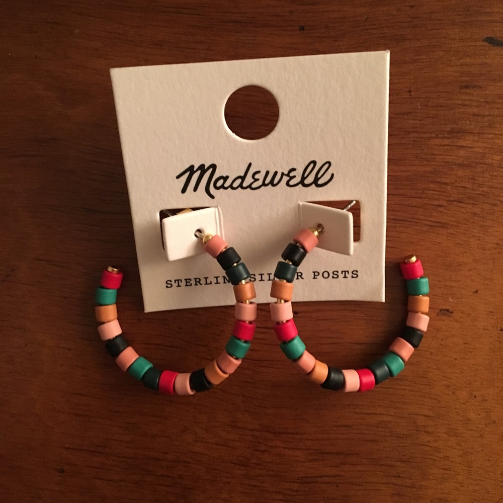 NWT Madewell Beaded Hoops